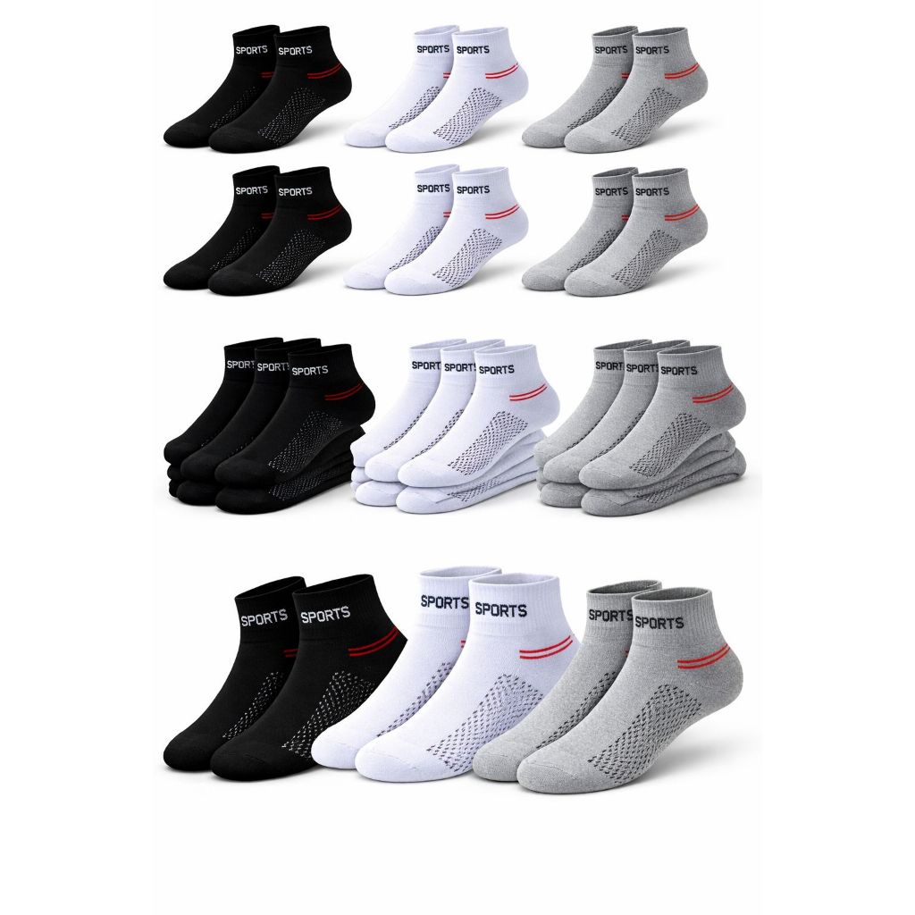 Kit 3 a12 Pares Meias Masculina SPORT Cano Alto Longo Algodão