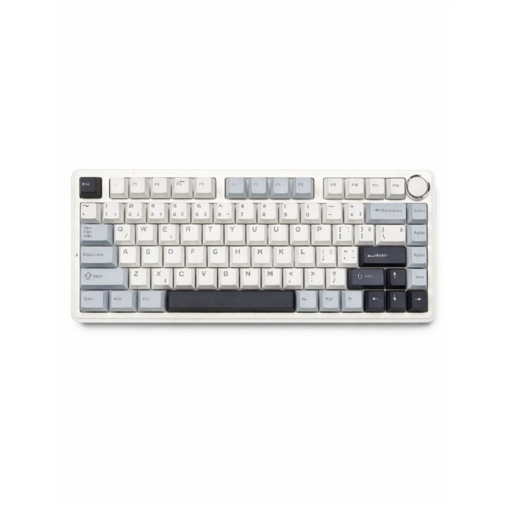 Teclado Mecânico AULA F75 Tri-Mode RGB Switch V3 Grey Wood Gasket Mount