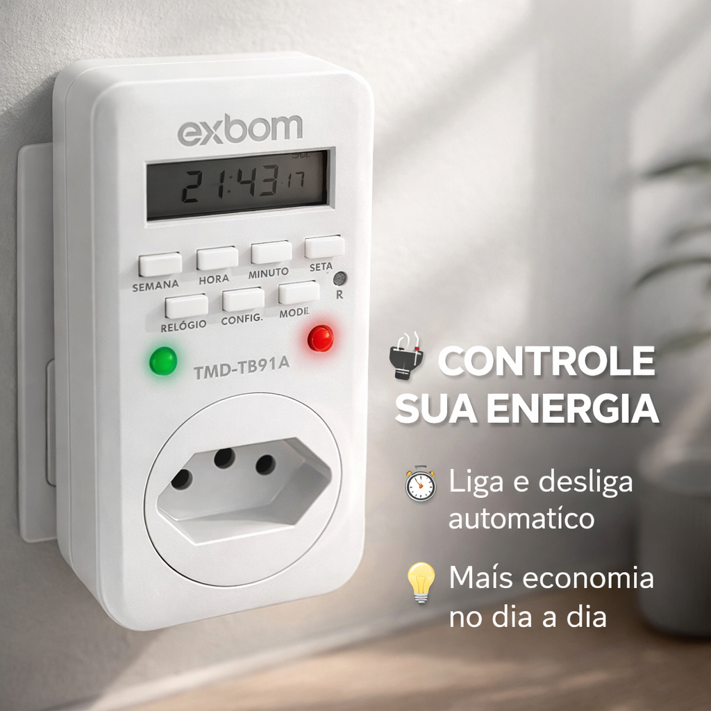 Timer Digital Bivolt Temporizador Programavel Automatico