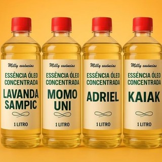ESSÊNCIA ÓLEO CONCENTRADA 1L. PARA AROMATIZANTES, DESINFETANTES, AMACIANTES, SABÃO, ALCOOL PERFUMADO