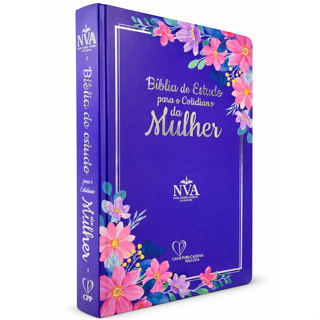 Bíblia de Estudo Para o Cotidiano da Mulher NVA Capa Dura - Lilás em Oferta na Shopee