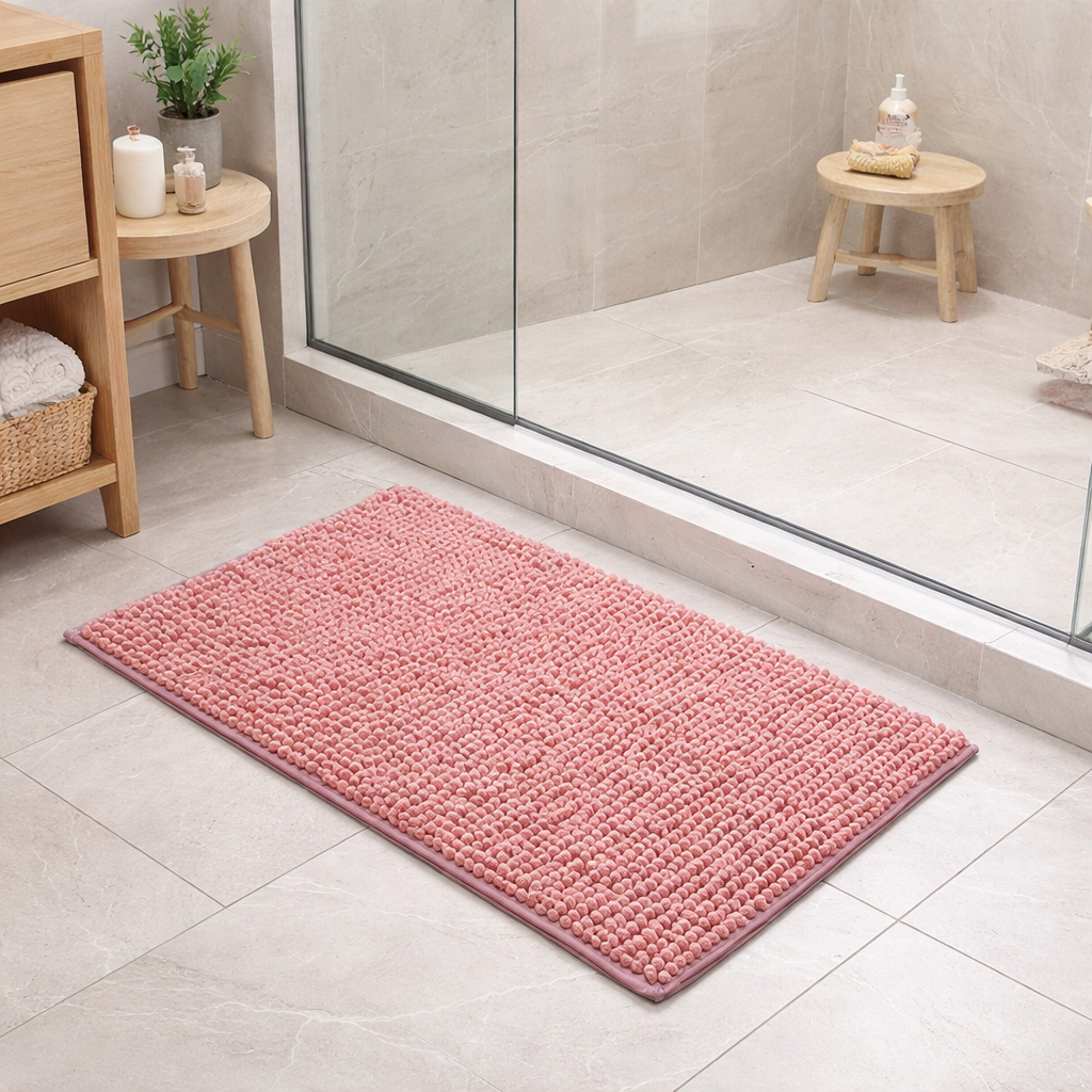 Tapete de Banheiro Bolinha Antiderrapante Super Macio Absorvente 40x60