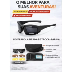 Oculos Com 4 Lentes Premium Esporte Tatico Militar Polarizado Ciclismo Beach tênis sol mesmo fabricante do daisy x7