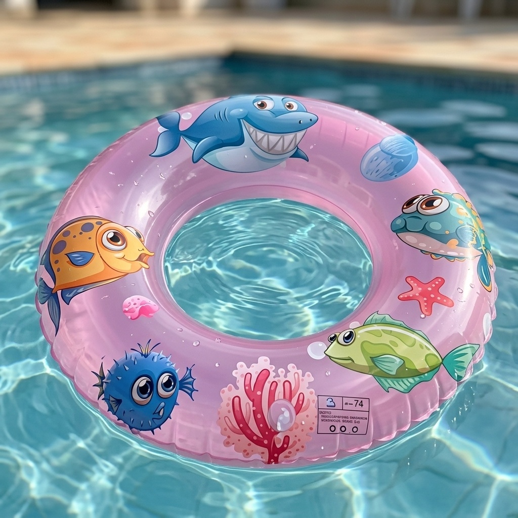 Boia Redonda 70cm Fundo do Mar Colorida – Piscina, Praia e Diversão