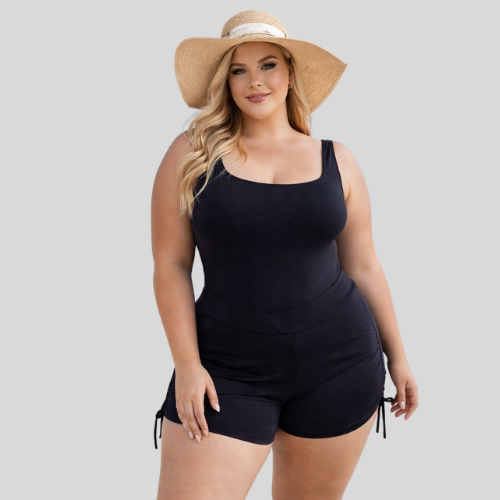 Maiô Modelador Plus Size com Short Suquini Praia