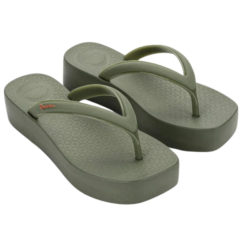 Chinelo Plataforma 4cm Flatform Ipanema Pluma Up 27516 Leveza e Maciez Esporao Fascite