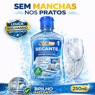 Secante Para Maquina De Lavar Louças Secagem Rápida Brilho Intenso AlvejaPro 250ml em Oferta na Shopee