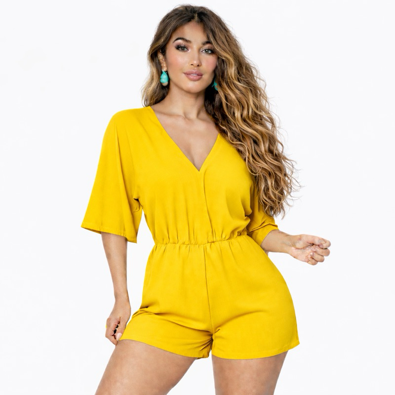 Macaquinho  Envio Rápido manga flare morcego moda felina verão e anúncio de Cropped Promoção aleatório (kit cropped)