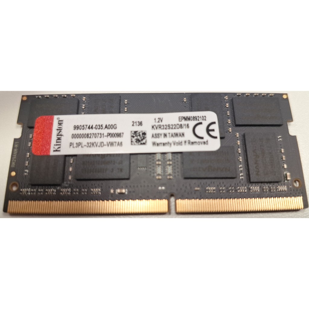 Memória Kingston 16Gb DDR4 3200MHz para notebook