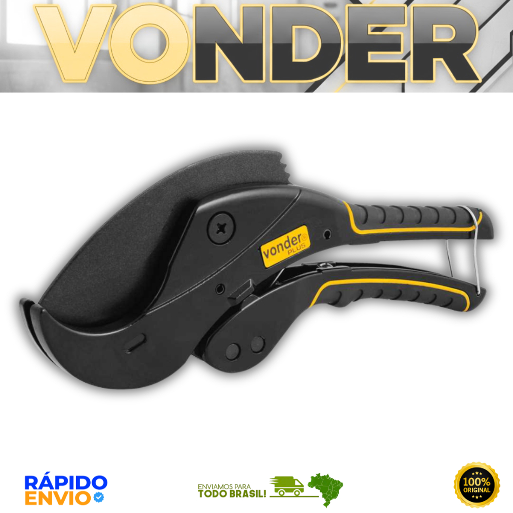 Cortador De Tubos Tipo Alicate Para PVC Água Quente Fria 64mm Plus Vonder Tesoura Oferta Premium Top