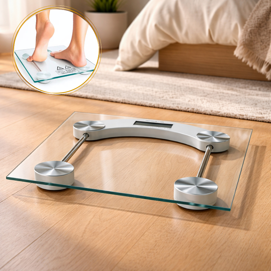 Balança Digital de Vidro até 180kg Visor LED Automática Alta Precisão em Oferta na Shopee