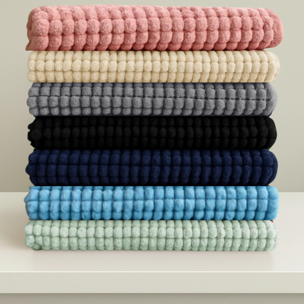 Kit de Tapete Bolinha 04 Unidades Antiderrapante Microfibra Toque Suave Super Macio