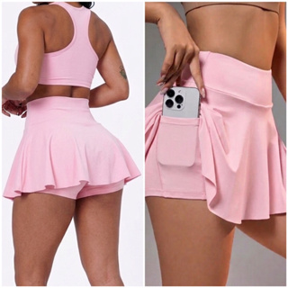 Short Saia com bolso suplex academia fit moda femenina e infantil patricinha ginástica dança em Oferta na Shopee