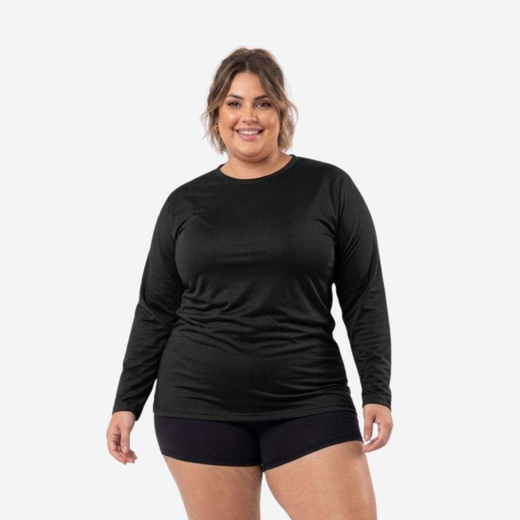 Kit 5 Camisetas Uv Plus Size Feminina Segunda Pele Cores Sortidas Proteção Solar Praia P Ao G3