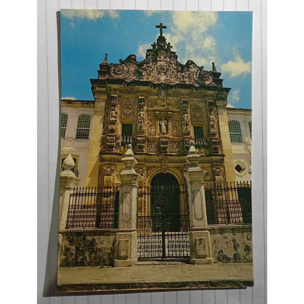 Cartão Postal Salvador BA Igreja Ordem Terceira de São Francisco Fachada Barroca Centro Histórico