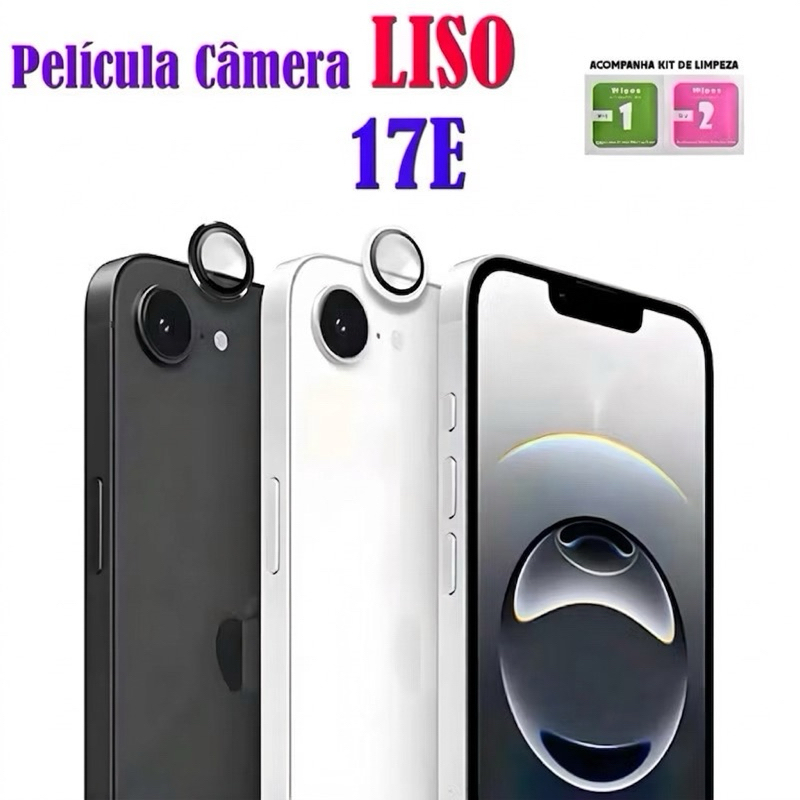 Película Protetora de Lentes de câmera Lisa de metal Para iPhone 17E Iphone17E