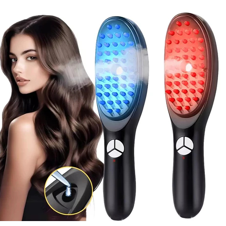 Escova Massageadora com Laser 4 em 1 – Tratamento Capilar e Antiqueda lm tech store em Oferta na Shopee