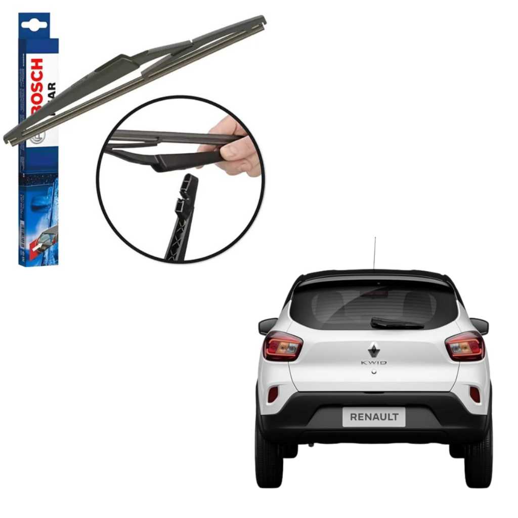 Palheta Traseira Original Bosch Rear Kwid 1.0 2017 A 2022 Preto