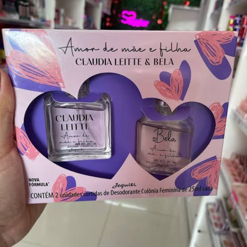 Estojo de Perfumes Cláudia Leitte + Bella 25ml cada – Jequiti Original ✨