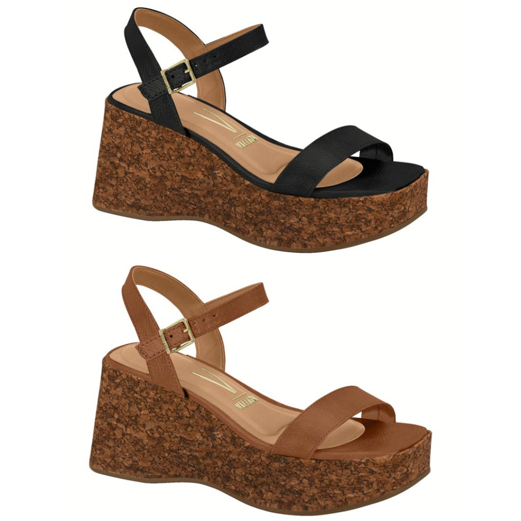 Sandália Feminina Vizzano Anabela Confortável Plataforma Leve 6559.103 em Oferta na Shopee