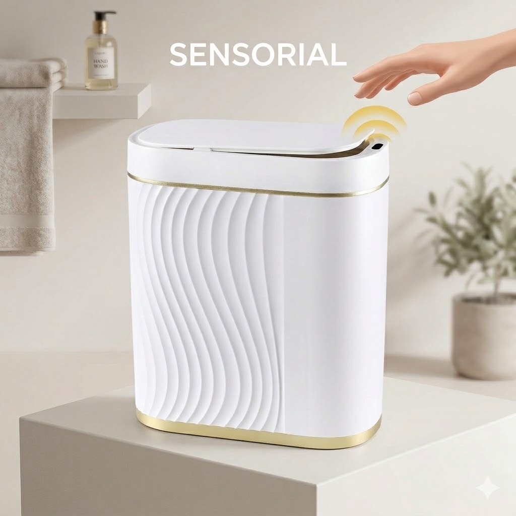 Lixeira Inteligente 8L com Sensor Automático Yesop – Cesto de Lixo Touch para Cozinha, Banheiro e Quarto em Oferta na Shopee