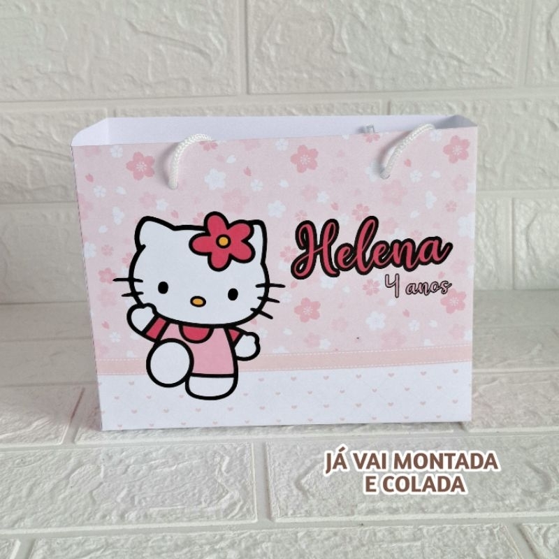 Sacolinha Personalizada Helo kit ( já vai montada) Lembrancinha |Aniversário |Festa Infantil