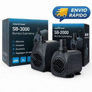 Moto Bomba Submersa 3000l/h Aquatank SB-3000 Litros Por Hora Aquario Fonte Lago Eleva Agua Até 3m em Oferta na Shopee