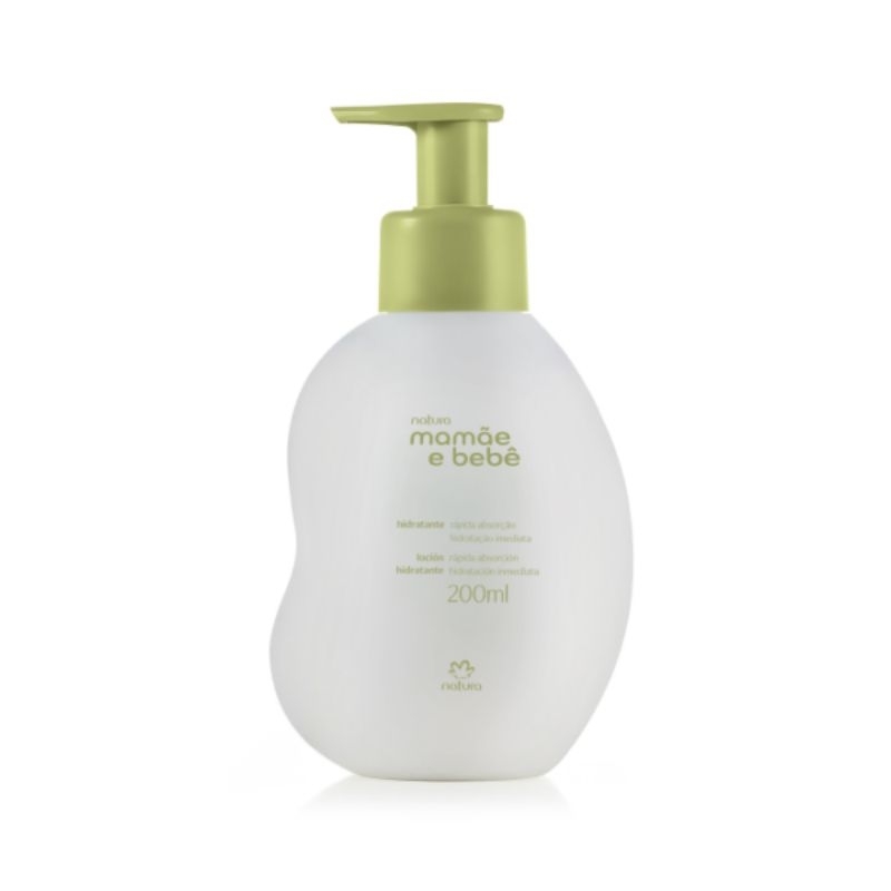 Hidratante Corporal Mamãe e Bebê Natura 200ml - Vegano, Sem Álcool, 96% Ingredientes Naturais