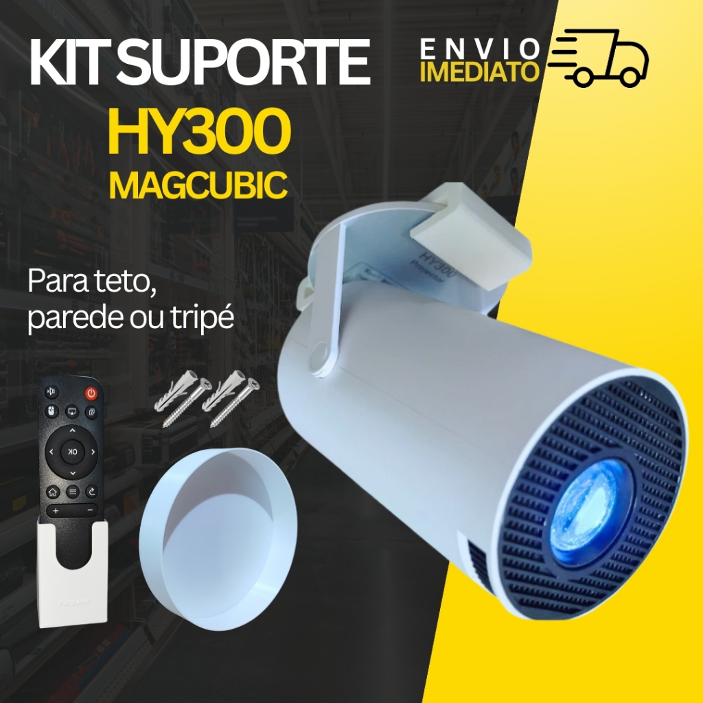 Suporte de Teto e Parede Para Projetor - Compatível Salange HY300 e Magcubic