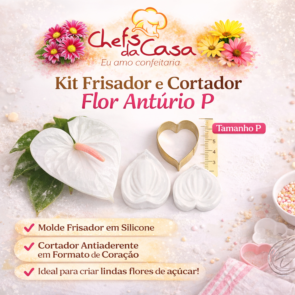 kit frisador e cortador flor antúrio P