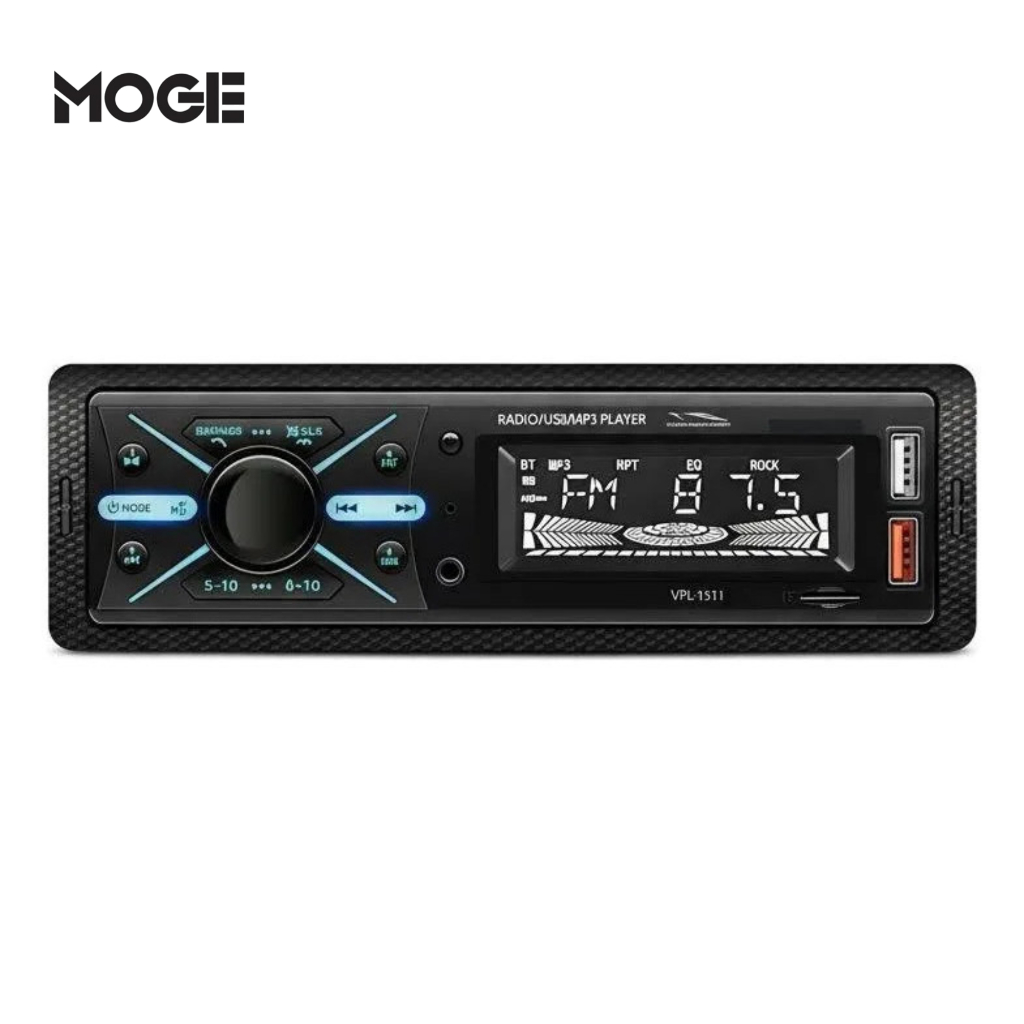 Rádio Automotivo Bluetooth USB SD Aux FM 4x60W | Com Controle Remoto
