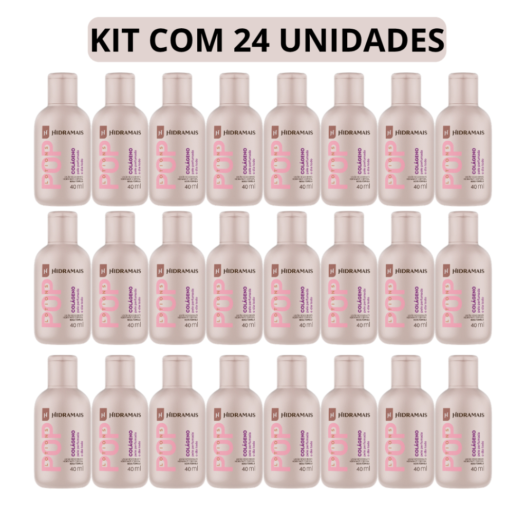 Caixa Mini Loção Hidratante Colágeno com 24 unidades Hidramais