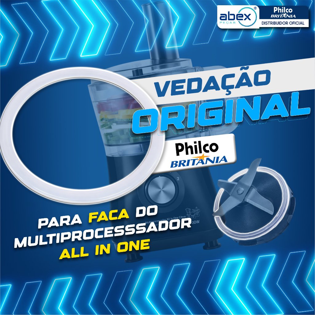 Anel Vedação Suporte Para Faca Multiprocessador De Alimentos Philco All In One 2 Pr Br Original
