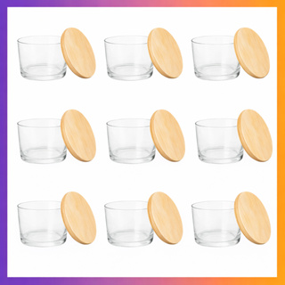 Kit Potes De Vidro Pate 150ml para Velas Artesanais Aromaticas Tampas Madeiras Nadir Figueiredo em Oferta na Shopee