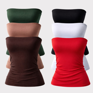 Blusa Suplex Tube Top Tomara Que Caia Forro Duplo