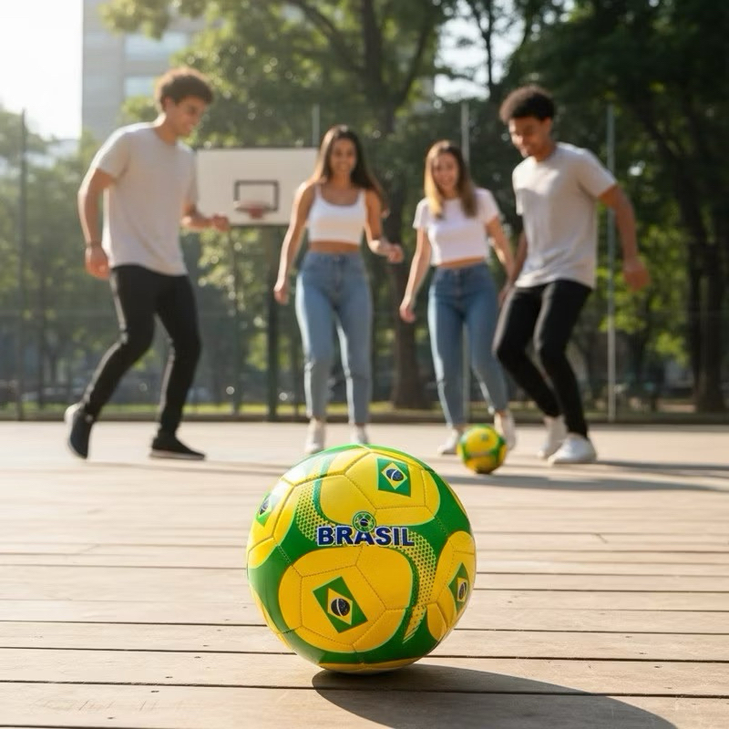 Bola De Futebol Copa Do Mundo 2026 Tamanho 5 Sortido Jogo Brasil Verde Amarelo Seleção Brasileira — imagem 2 de 2