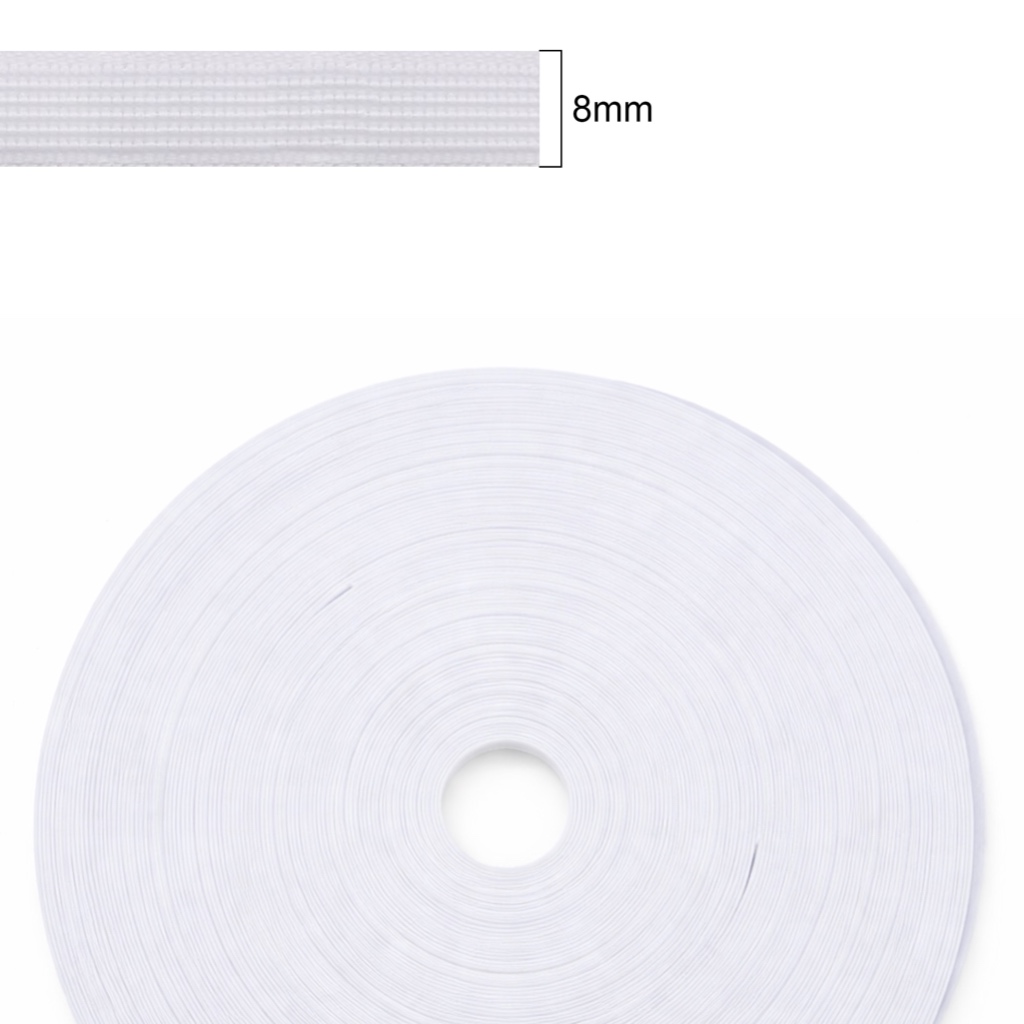 Barbatana Branca Costurável 8Mm 40 Metros 151216 Plástico Para Costura Para Artesanato