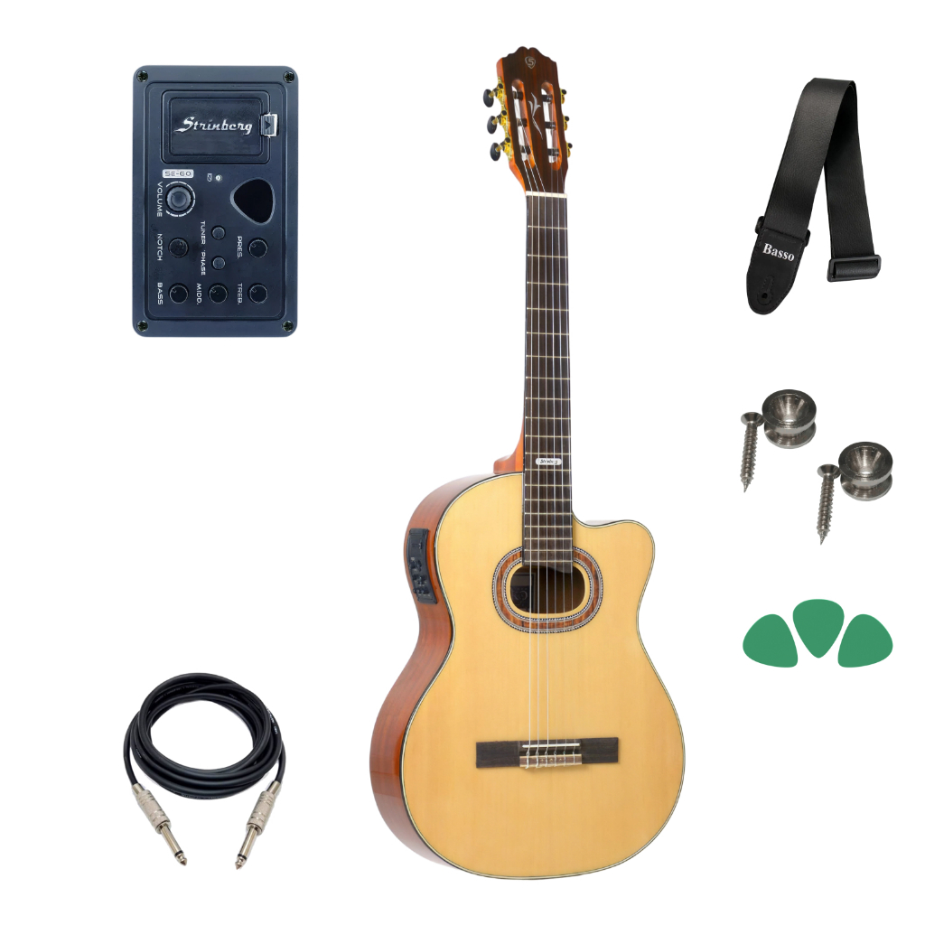 Imagem Violao Strinberg Nylon Sc30c N Natural Clássico