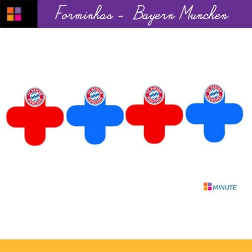 Forminhas Futebol Bayern Munchen Bayern de Munique - 40 Unid