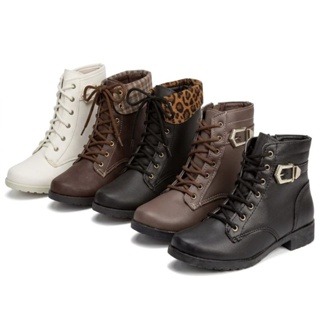 Coturno Bota Adulta feminina Tratorado Preto-Marrom-Xadrez-Onça em Oferta na Shopee