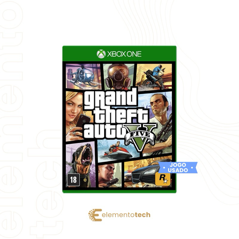 GTA 5 Xbox One / Series X|S Seminovo Original Mídia Física Completo + Jogo Mais Vendido + Envio Rápido
