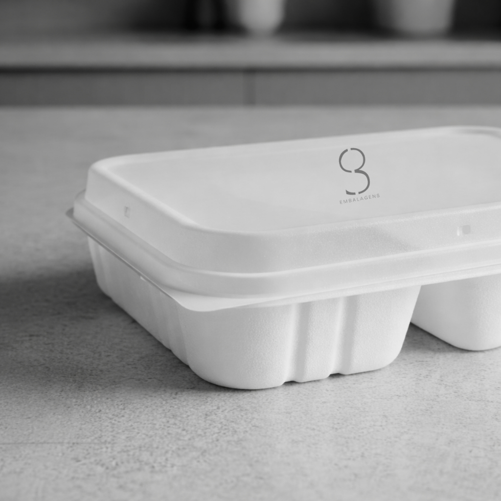 Recipiente P Sopa Caldo Arroz Carne Marmita 2 Divisórias 50u