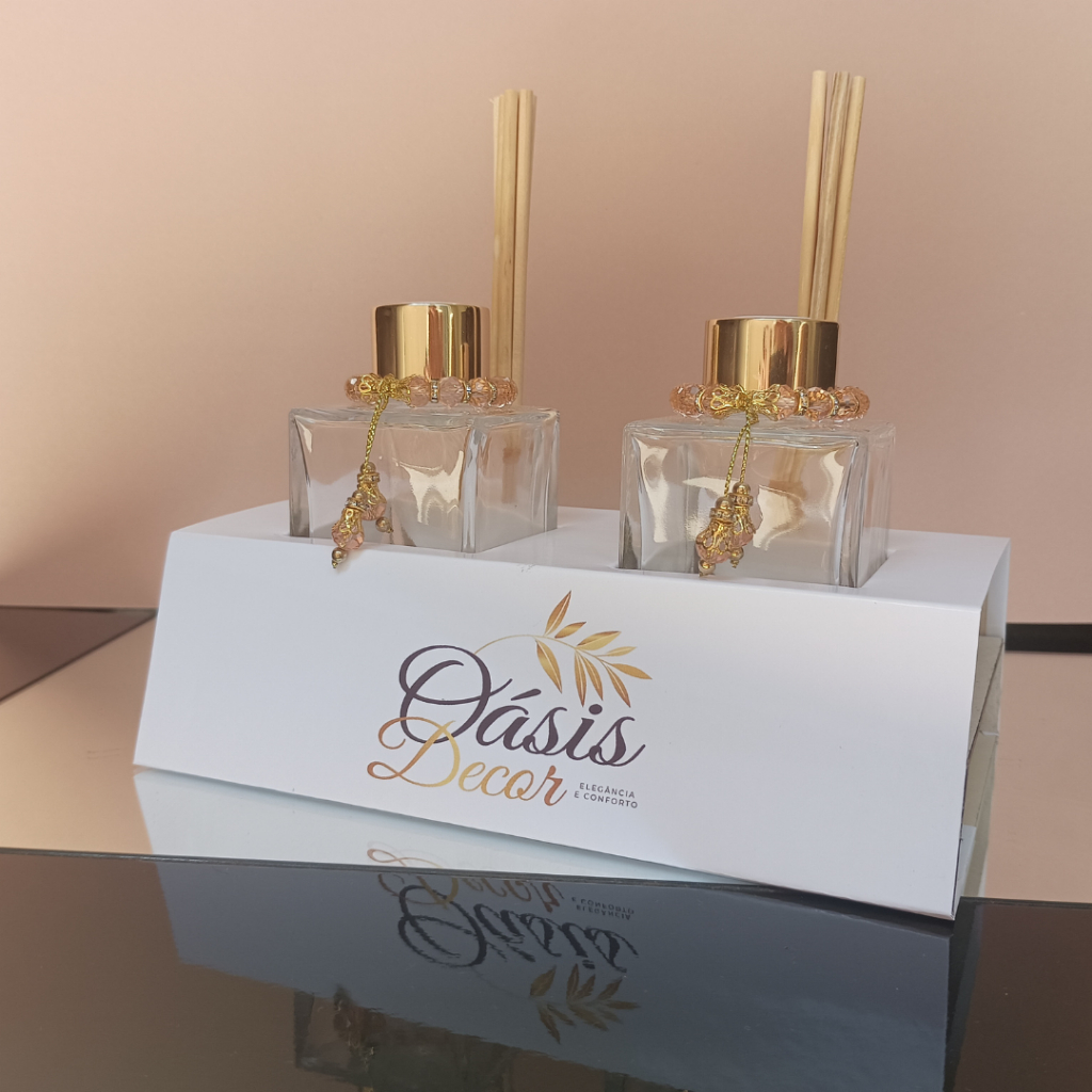 Combo 2 Frascos de Vidro Aromatizador 100ml Edição Presente