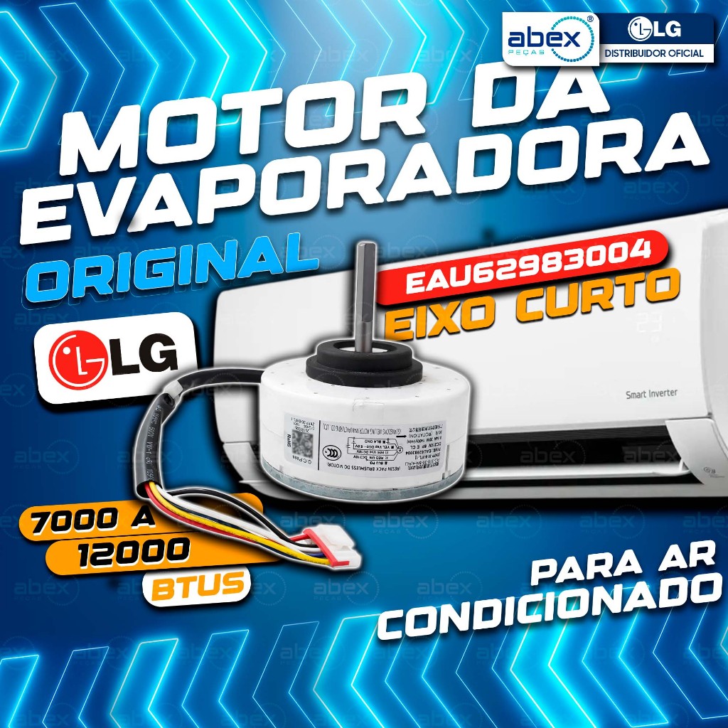 Motor Evaporadora Para LG 9000 A 24000 Btu 220v EAU62004010 S4NQ12JA31C USNQ122HSG3 NF Original