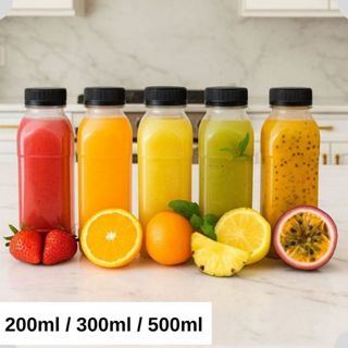 10 20 30 Garrafa Pet Plástica Tampa Com Lacre 200ml / 300 / 500ml Descartavel Suco Chocolate Coco detox em Oferta na Shopee