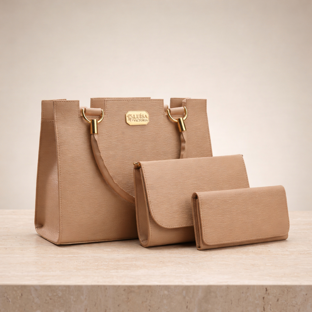 Kit Bolsa Feminina 3 Pçs Bolsa Media Trasnversal Bolça Festa Carteira Alça Varias Cores Promocao