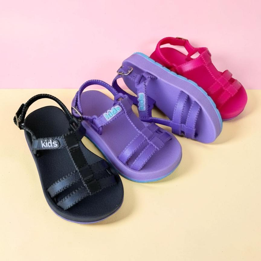 Sandália Baby Feminina - Macia Segura e Confortável - Cores Rosa Preto Lilás - Achadinhos da Isis