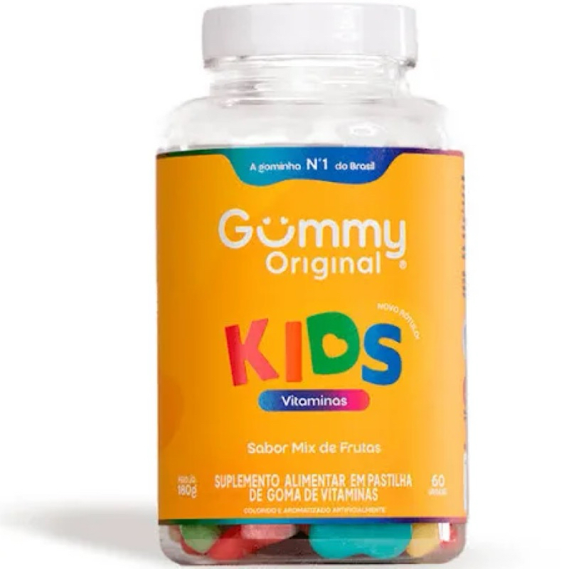 Gummy Kids Vitamin 180g 60 Gomas Mix Frutas Suplemento Infantil