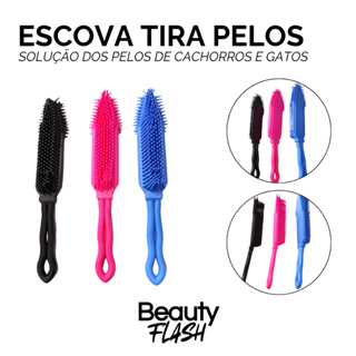 Escova de Silicone Tira Pelos de Roupas, Carros e Estofados Beauty Para Pelos Pet Cachorro e Gato em Oferta na Shopee
