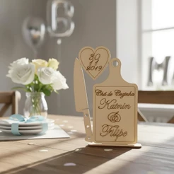 kit 10 centro de mesa lembrança MDF personalizado tábua faca chá cozinha panela